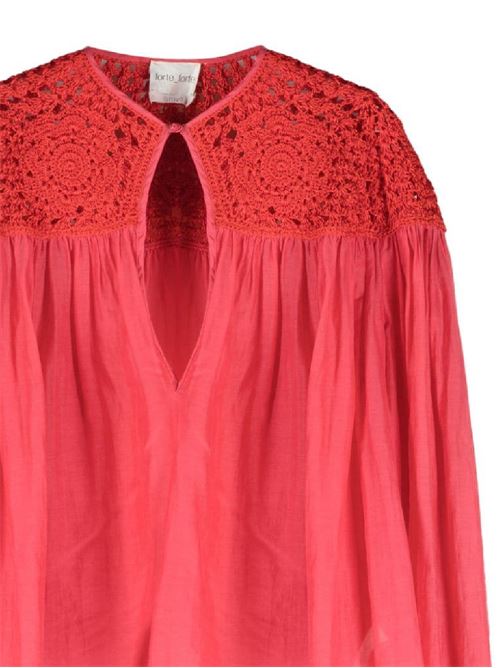 Top in misto cotone rosso Forte forte | 12411LOVE